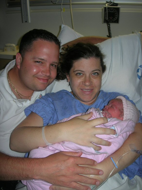 Brooklyn with proud parents Michael and Hayley Sharpe